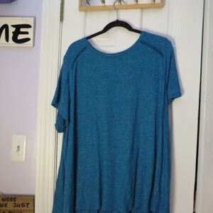 Lane Bryant Teal Short Sleeve Top (soft)